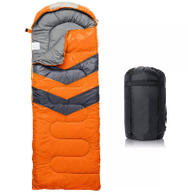 What types of sleeping bags can be divided into